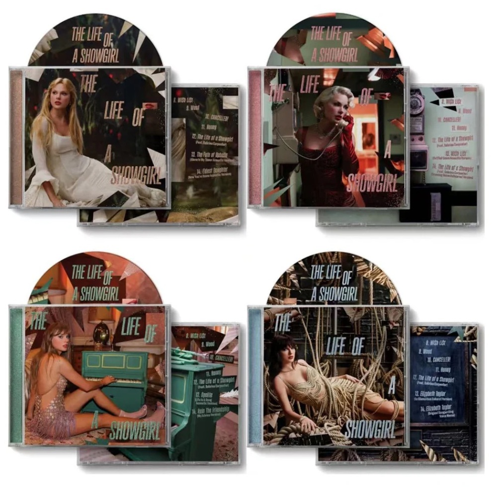 Taylor Swift The Life Of A Showgirl CD (4 CD Set, 8 Bonus Tracks)